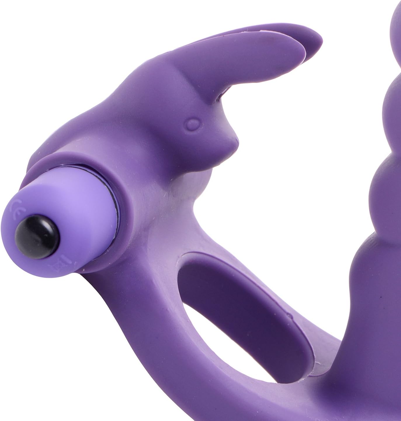 Double Delight Dual Penetration Vibrating Rabbit Cock Ring