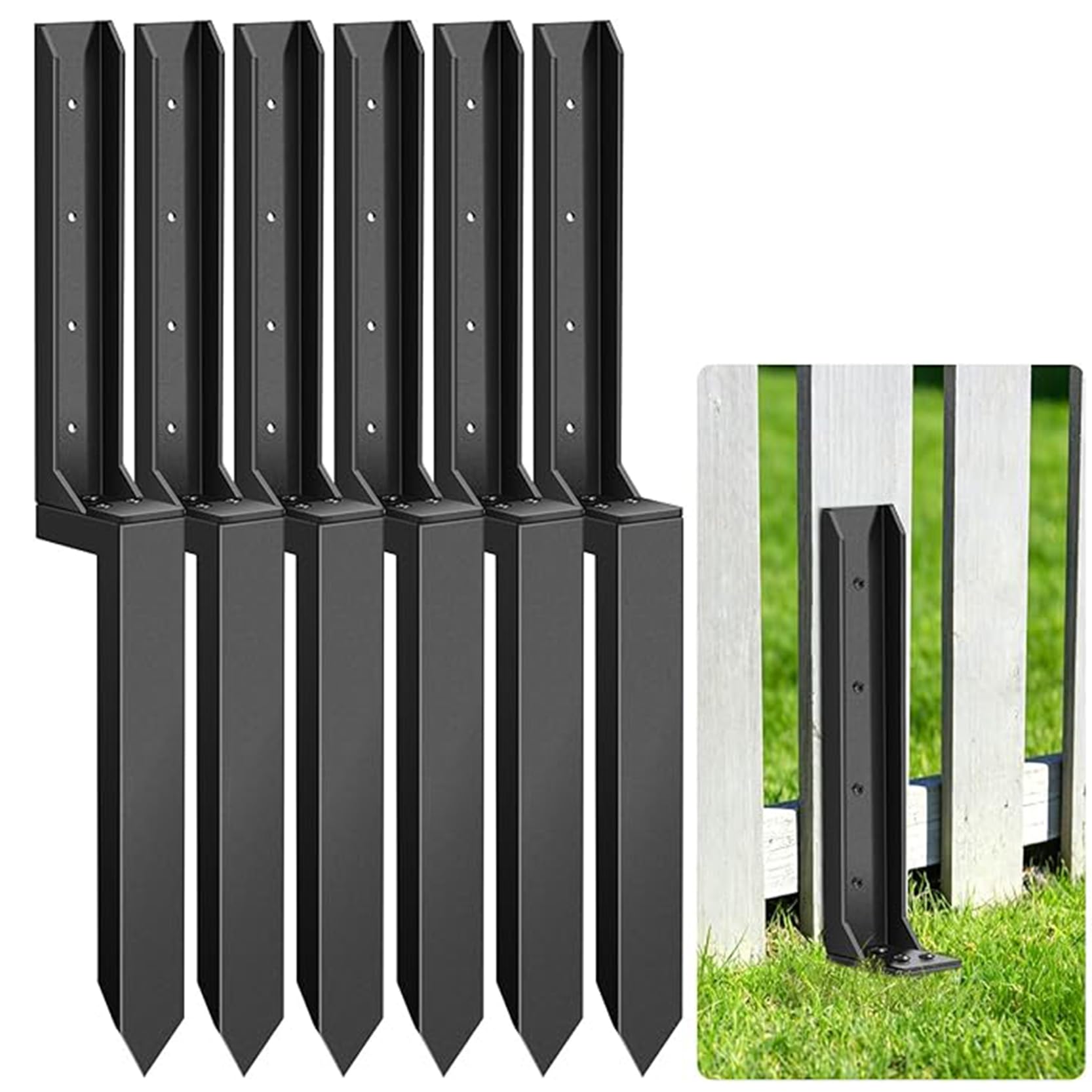 Kit de réparation de poteaux en acier robuste pour ancrage de clôtures et balustrades