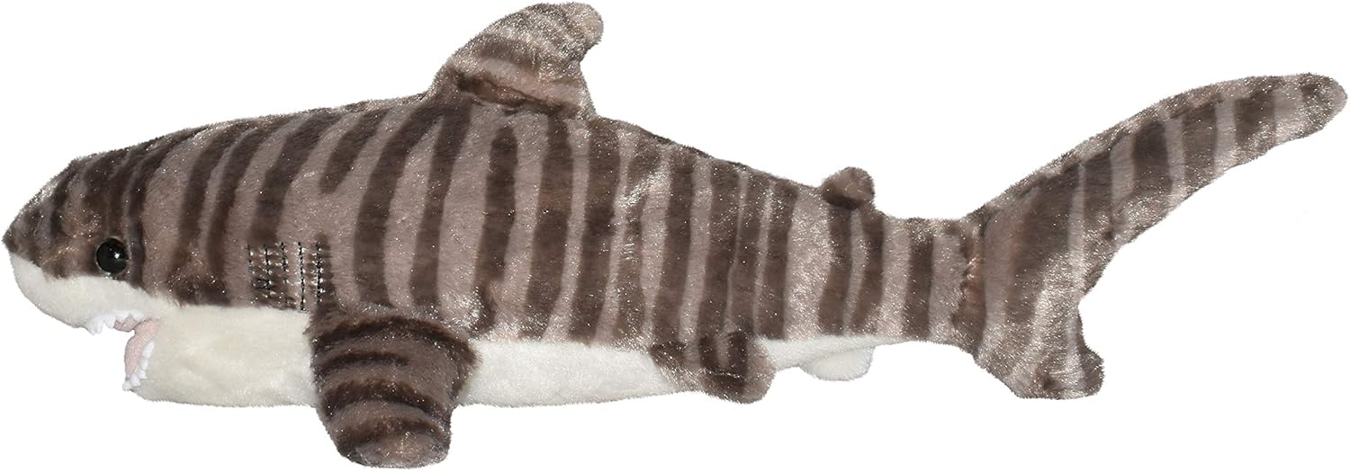 Wild Republic Tiger Shark Plush, Stuffed Animal, Plush Toy, Gifts for Kids, Cuddlekins 13 Inches