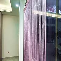 Vista 10 de Cortina decorativa Eve Split para puerta, ventana, pared, panel, divisora de ambientes, bodas, restaurantes, tienda de café, con cristales y borlas