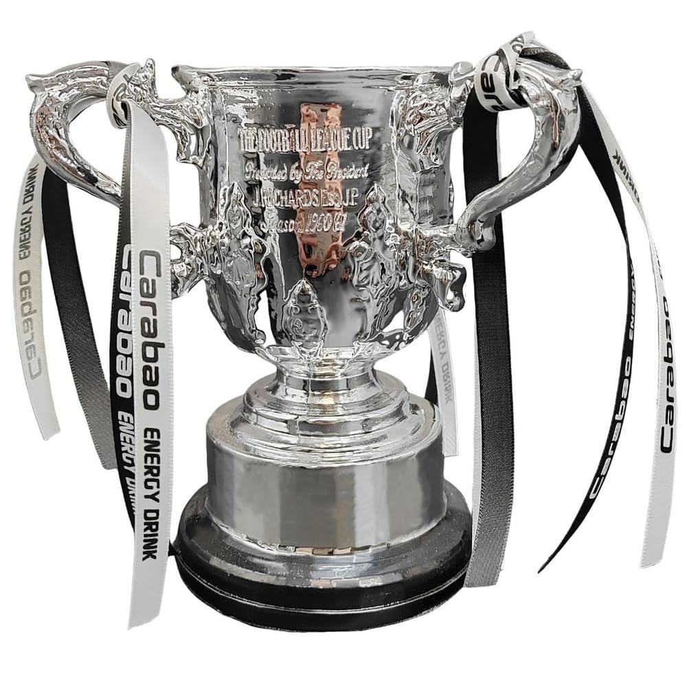 EFL Cup Réplica Trofeo Fútbol Copa Plata Colección | Trofeo réplica EFL Cup acabado plata para aficionados, coleccionistas, clubes y decoración deportiva