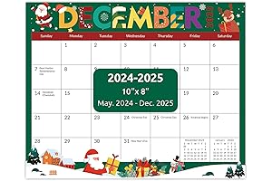 Magnetic Refrigerator Calendar 20 Months, May 2024 to December 2025