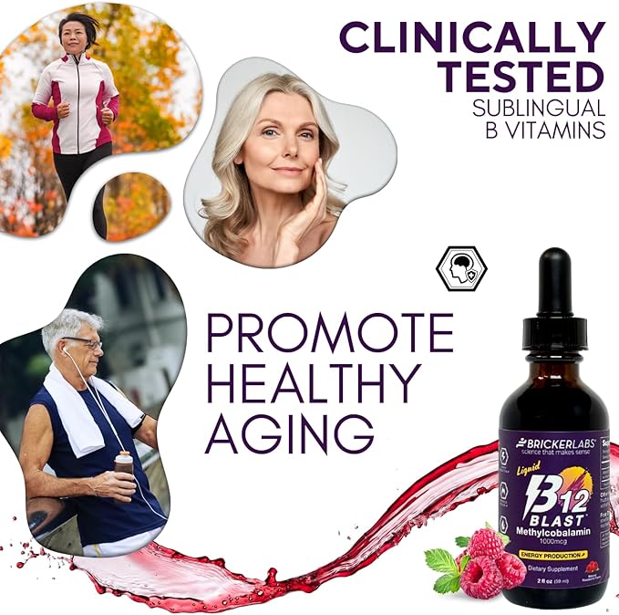 B12 Blast Methylcobalamin 1000mcg Sublingual Energía Vitaminas Vegano miniatura 7