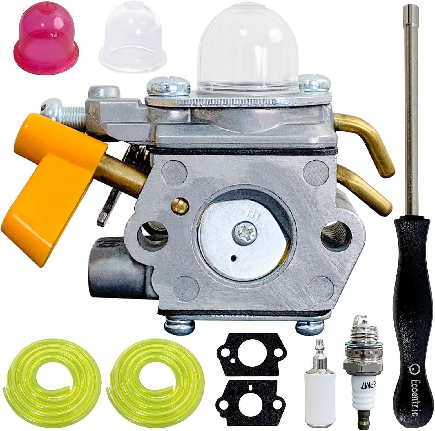 Ruixing OEM 308054111 Carburetor for Homelite 26B Blower UT26BVL3VNM UT26BVL3EMC VNM UT26HBV UT26HBVEMC UT26HBVVNM 26CC Leaf Blower Parts 308054034 308054208 Ryobi RY26BVLG Blower
