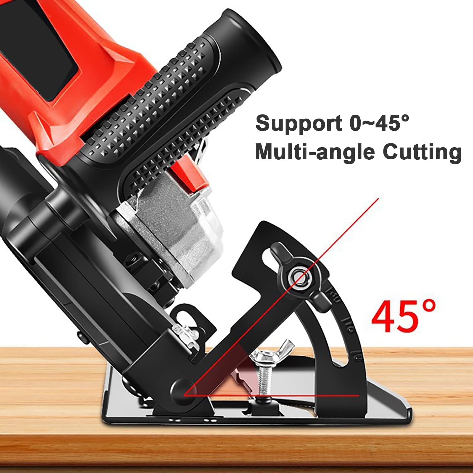 Kit de Soporte para Amoladora Angular 100-125 mm, Accesorios para Amoladora Angular, Ángulo Ajustable y Profundidad de Corte de 0-40 mm