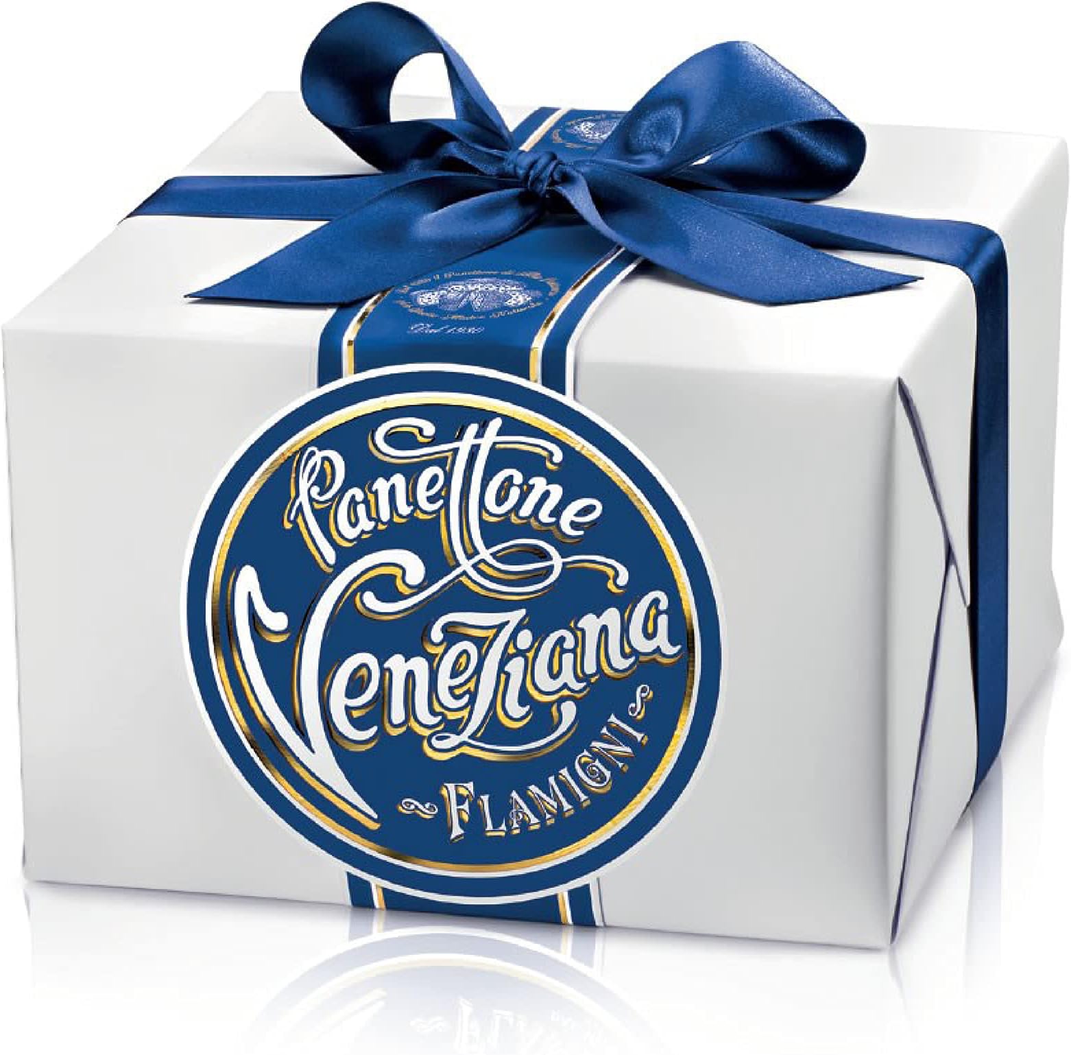 FLAMIGNI Veneziana Sugar-Iced Panettone Candied Orange Peels No Raisin- In Gift box With Ribbon-1kg