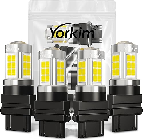 Miniatura 76 de Yorkim Bombilla LED 1157 roja 1157 bombilla de freno LED 2357 bombilla LED 2057 luces LED rojas 7528 BAY15D lámpara de repuesto para luces de freno