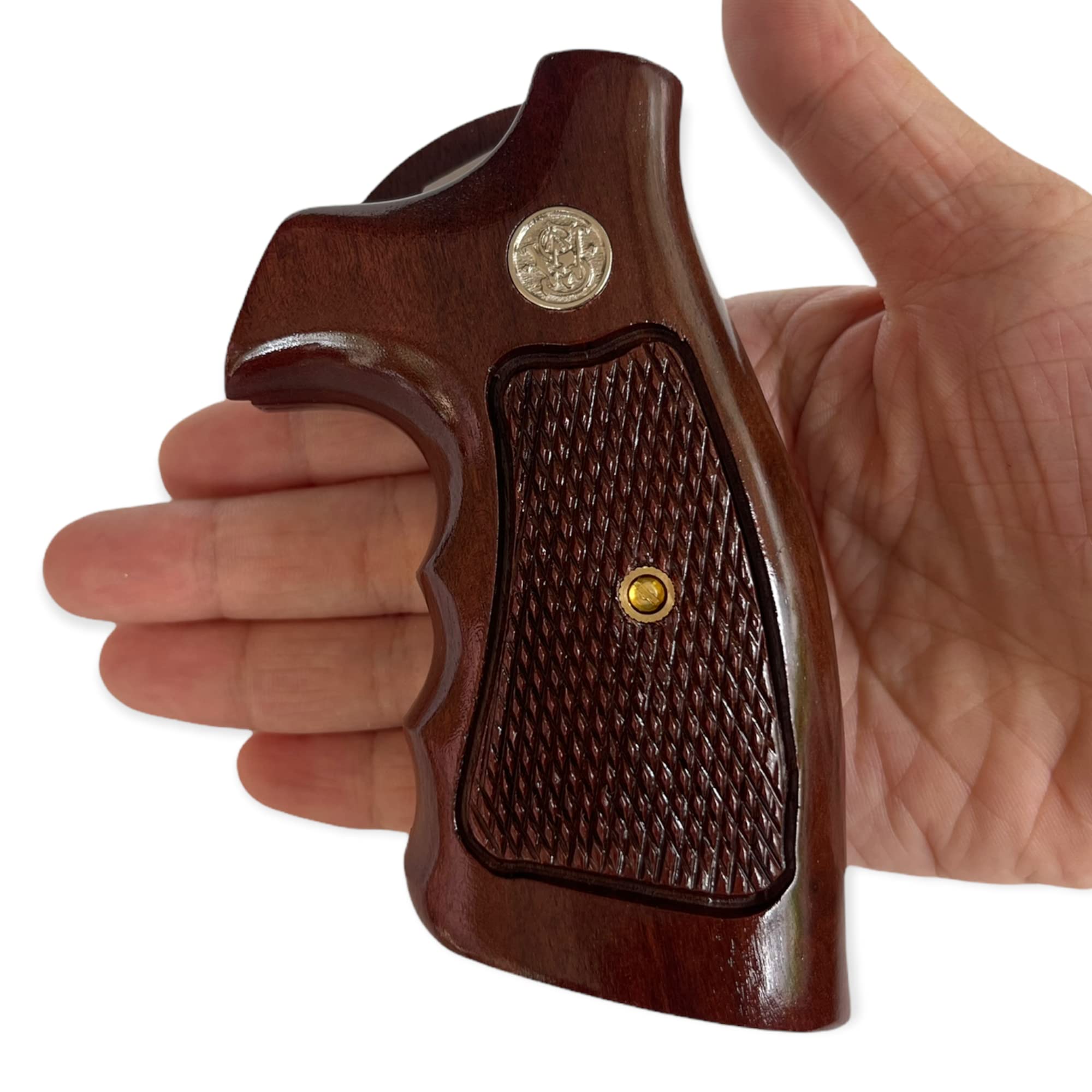 Handicraftgrips Wood Grips Compatible with K/L K L Frame Square Butt 10 11 12 13 14 15 16 17 17 18 19 48 53 547 581 586 64 65 66 617 648 681 686 KSW01