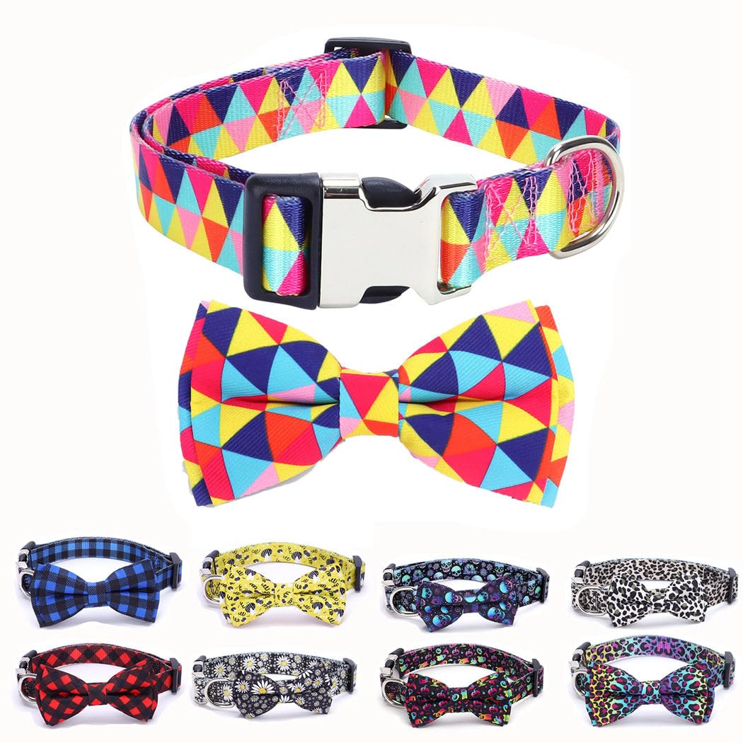 Collier avec nœud papillon pour chiens chat réglable petit grand