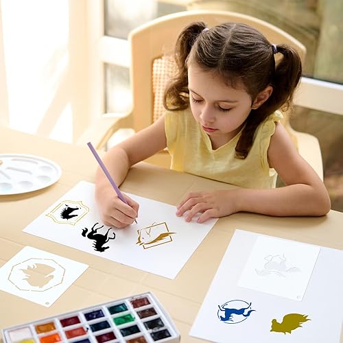 Miniatura 61 de 66 plantillas pequeñas para manualidades, plantillas reutilizables de 3 pulgadas para pintar sobre madera, plantillas de pintura para pared