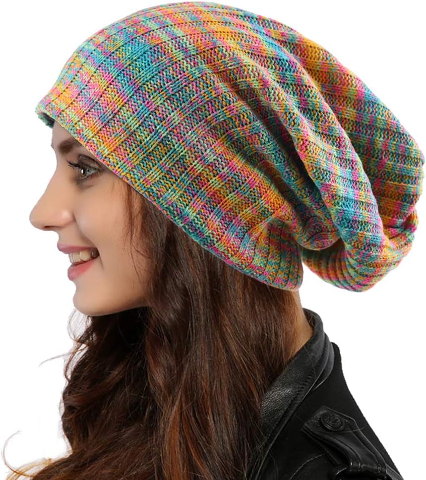 Ruphedy B411 Men's Beanie Hat Winter Long Slouchy Oversized Beany Knitted Hat