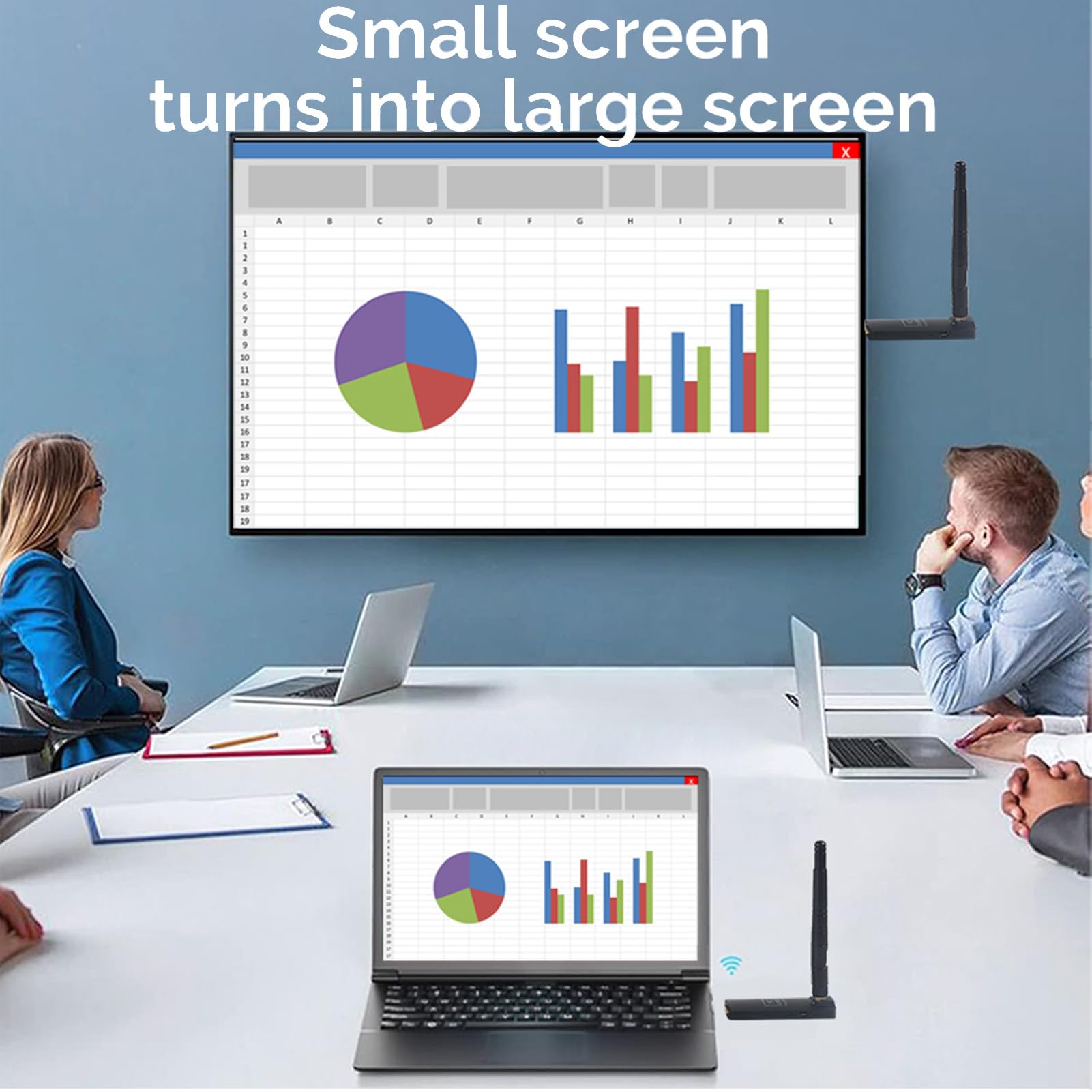 Nadajnik i Odbiornik Multimedialny HD, Bezprzewodowy Zestaw Przedłużacza HD 1080P 5G 328 Stóp Plug and Play, z Multimedialnym Interfejsem, do Tabletu Typu Smartfon
