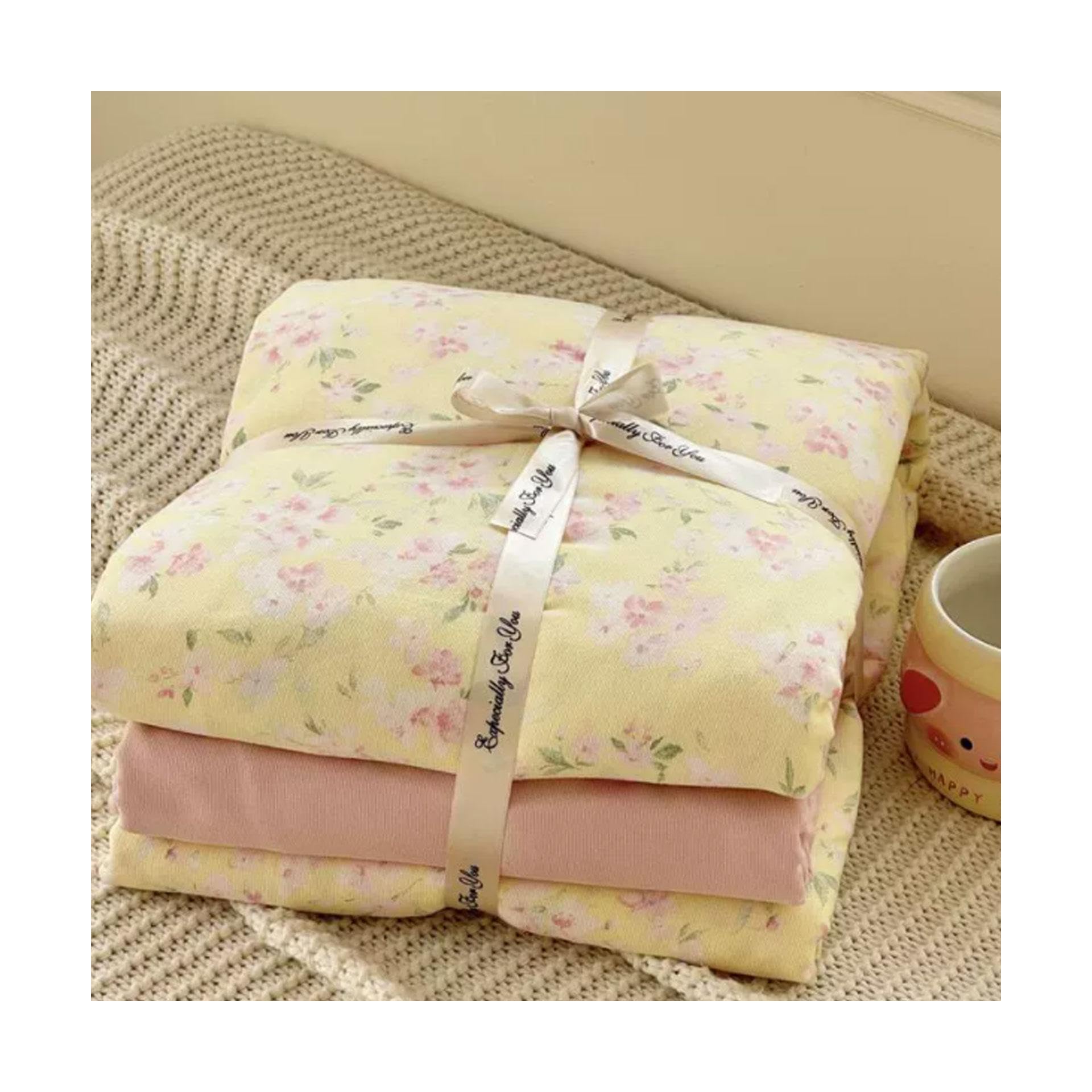 Litière de coton doux ensemble de lit respirant lavable en machine