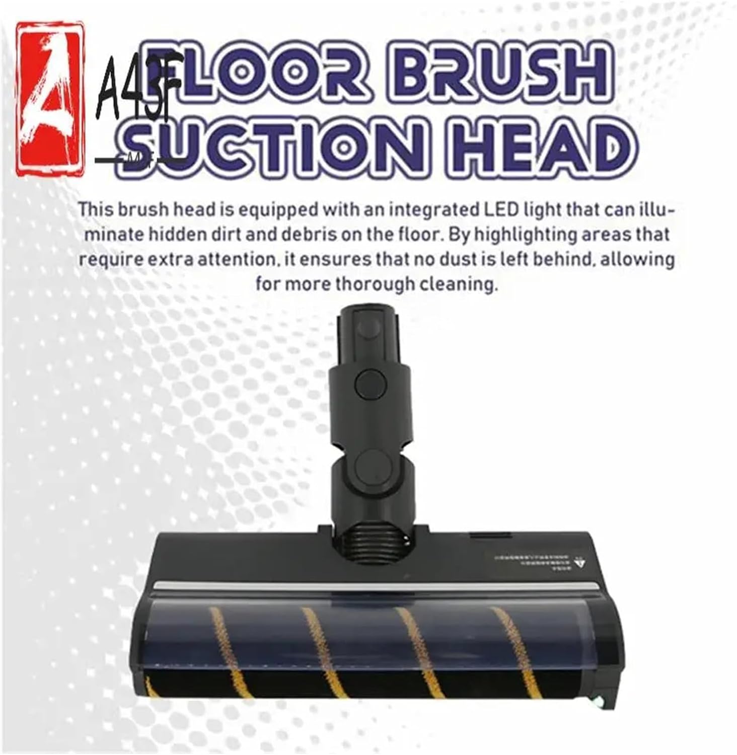 A43F-Compatible for Dreame R20 V12 Pro V16S T20 T30 Handheld Wireless Vacuum Cleaner Hard Floor Brush Heads with Green Light