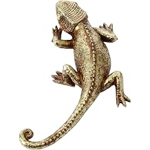 CECKQUE Gold Lizard Wall Decor Accents 3D Insect Figurine Small Wall Sculptures Art for Gallery Living Room Bedroom Bathroom Decorations Gecko