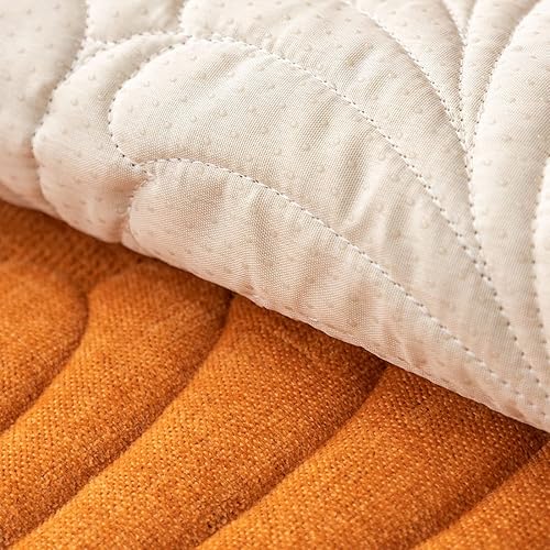 Miniatura 8 de Funda para sofá con diseño de hojas de palma, de felpilla, acolchada de felpilla, 1 pieza, antideslizante, suave, protector de muebles para