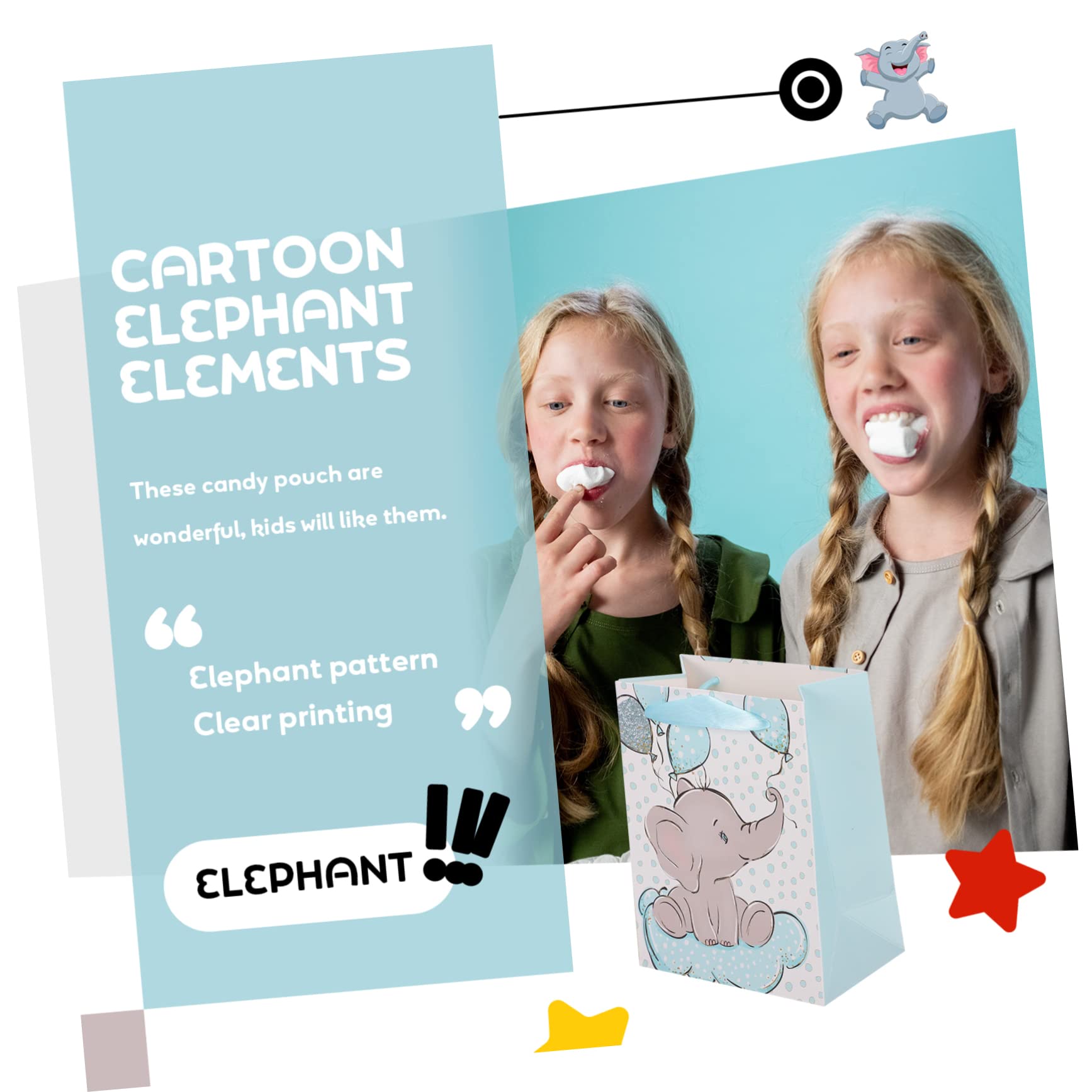 LALAFINA 24 Pcs Sacchetto Di Immagazzinaggio Della Sacchetti Regalo Di Caramelle Contenitore Di Snack Sacchetto Del Regalo Della Ragazza Sacchetti Di Imballaggio Del Regalo