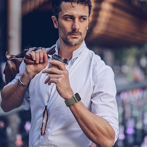 Miniatura 6 de Lenrao Paquete de 3 correas deportivas de nailon compatibles con Apple Watch de 1.732 in 1.772 in 1.654 in 1.929 in 1.496 in 1.575 in 1.614 in,