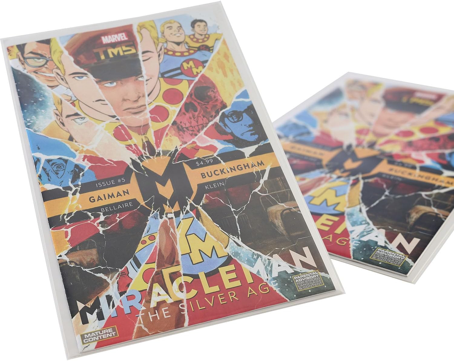 Comic Book Boards for Golden Age (200-Count) Reusable White Storage Backing Boards Precision Cut