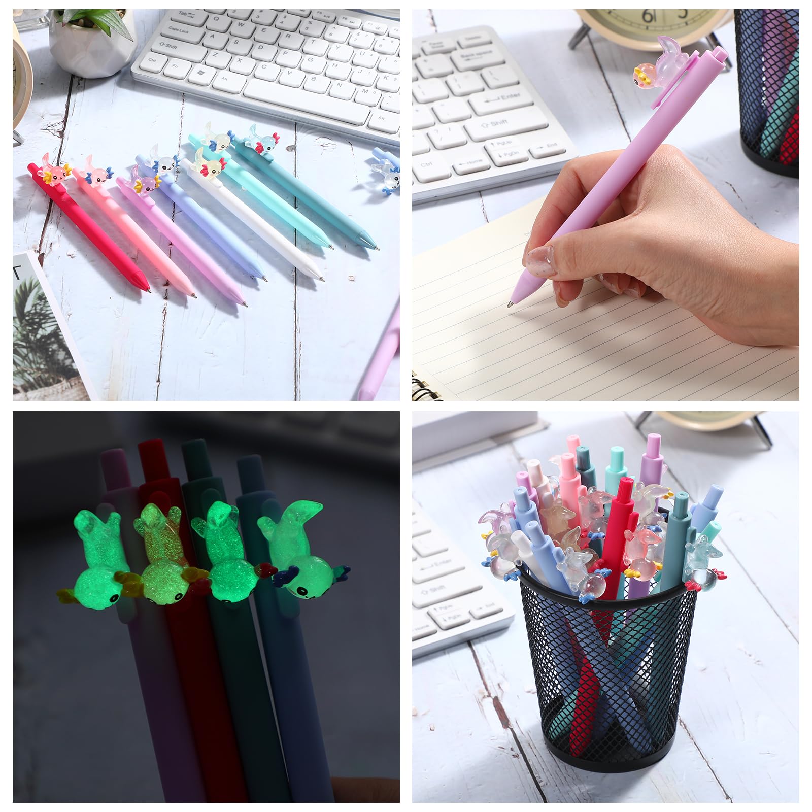 Amazon.com: Sayglossy 28 Pcs Graduation Axolotl Pens Glow in The