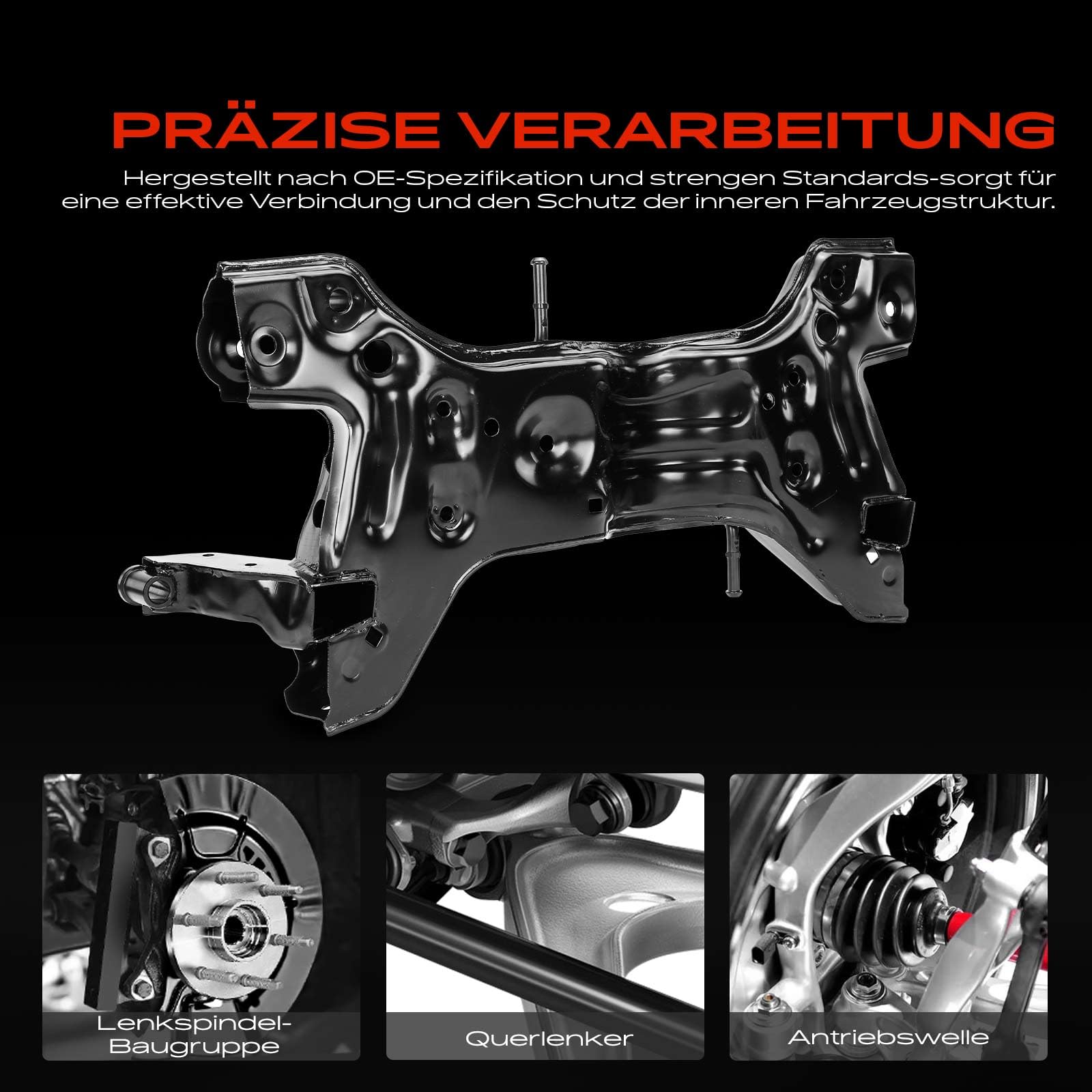 Frankberg Achskörper Achsträger Motorträger Vorderachse Kompatibel mit Polo 6R 6C 1.0L-1.6L 2014-2020 Fabia II 542 1.2L-1.6L 2006-2014 Room.ster 5J7 1.2L 2010-2015 Replace# 6R0199315J