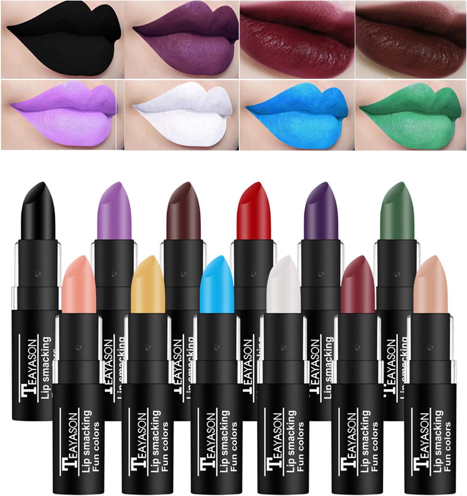12 Colours Vintage Waterproof Vivid Vampire Matte Lipstick Set, BEEXY Long Lasting Velvet Lip Stick for Party, Masquerade, Cosplay, Halloween Makeup