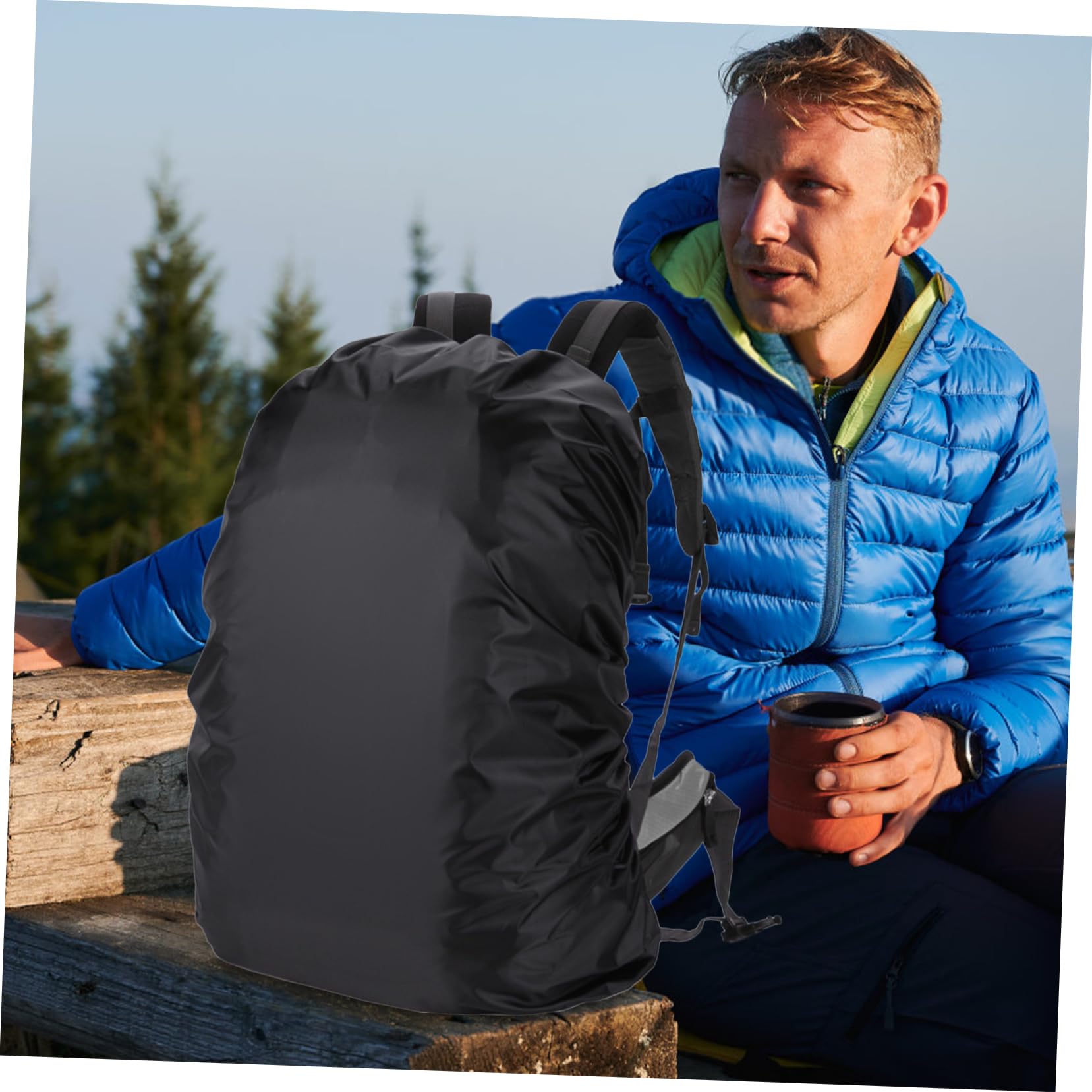 NAMOARLY Waterproof Backpack Rain Cover for Hiking Camping Biking Night Backpack Cover Compact Lightweight