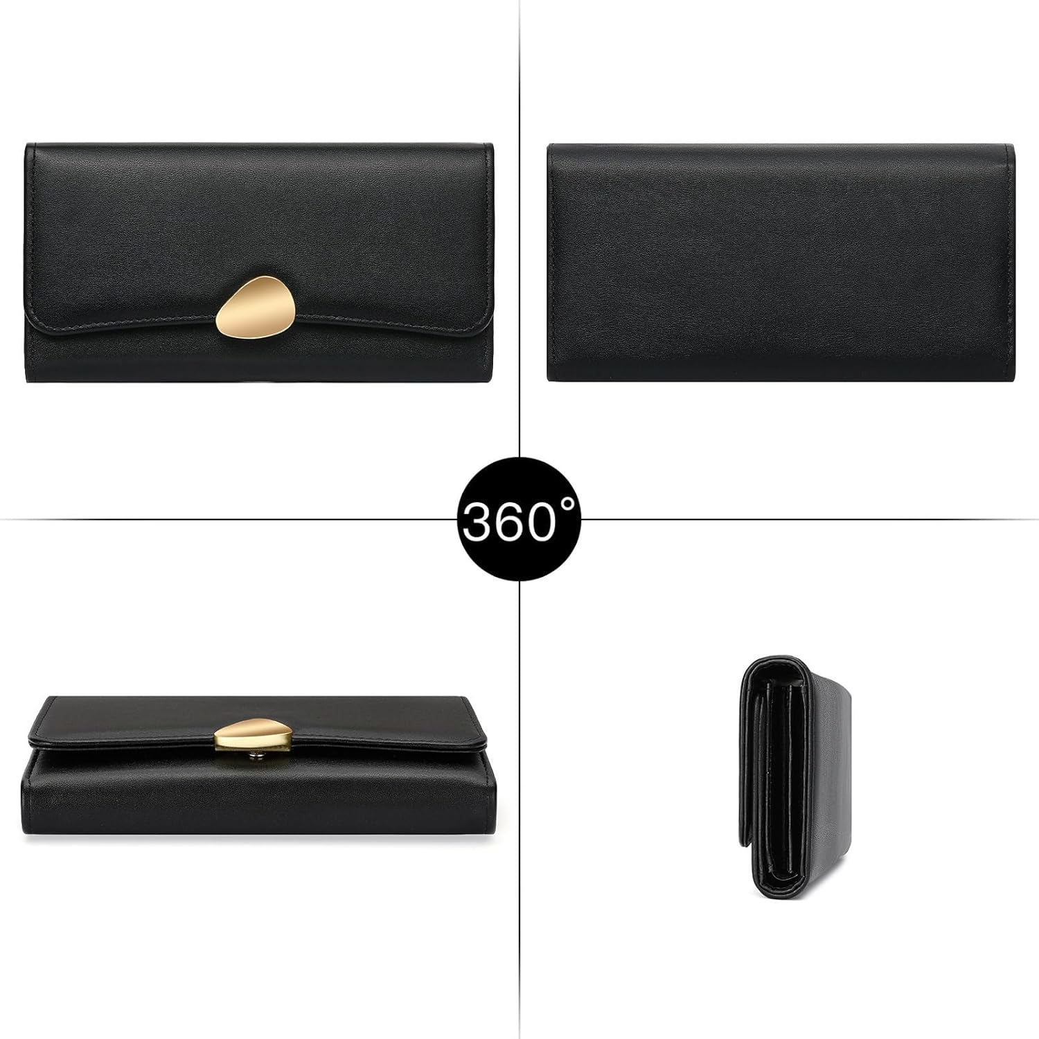 FALAN MULE Wallet for Women PU Leather Trifold Wallet Large Capacity Clutch Card Holder Purse - Image 4