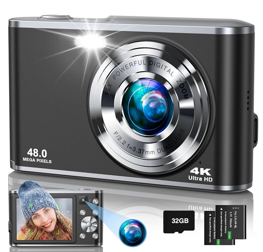 デジタルカメラ 4K Digital Camera 48MP Vlog Camera Amazon.com : 4K Digital Camera, 48MP Autofocus Camera Selfie