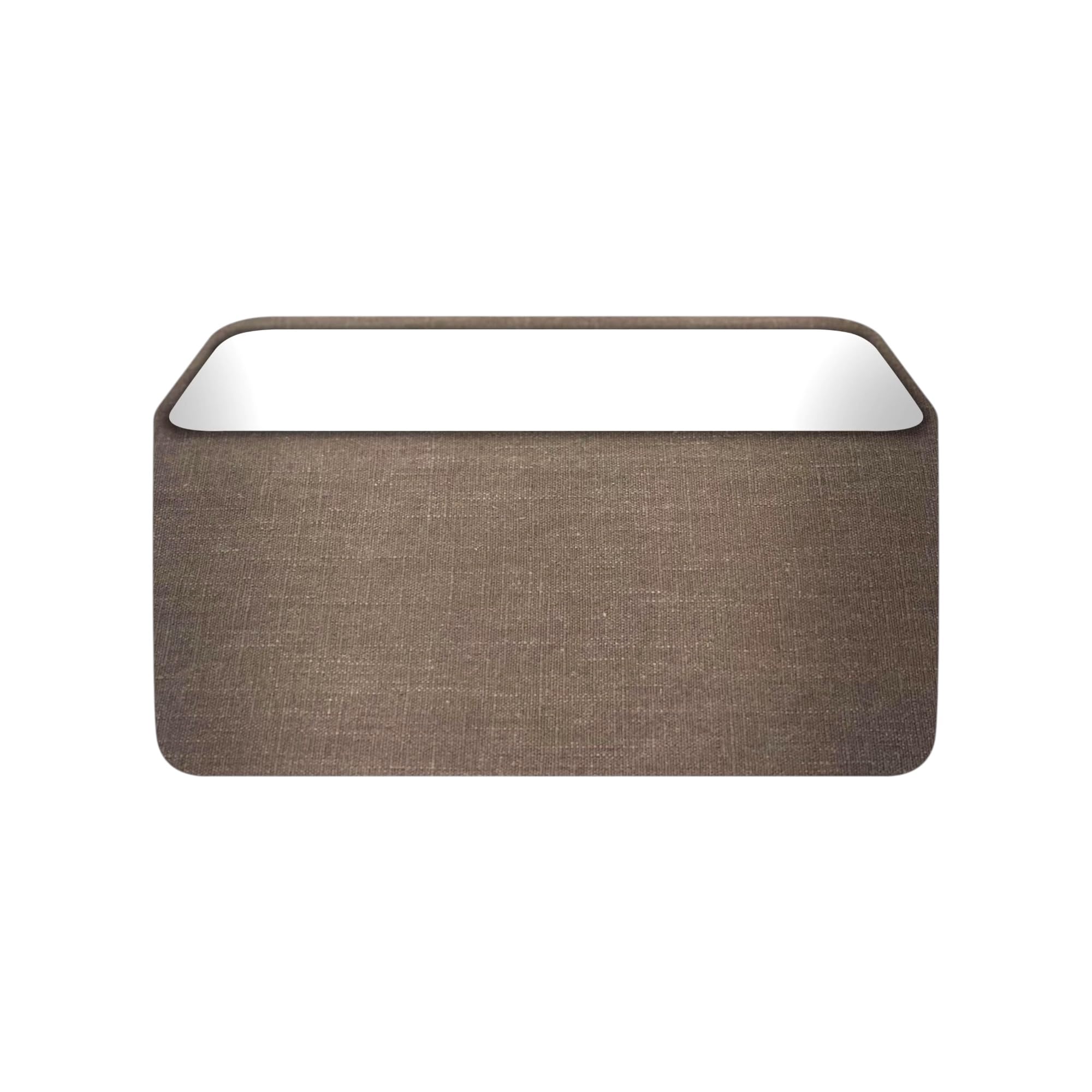 Earth Brown Textured 100% Linen Rounded Rectangle Lampshade
