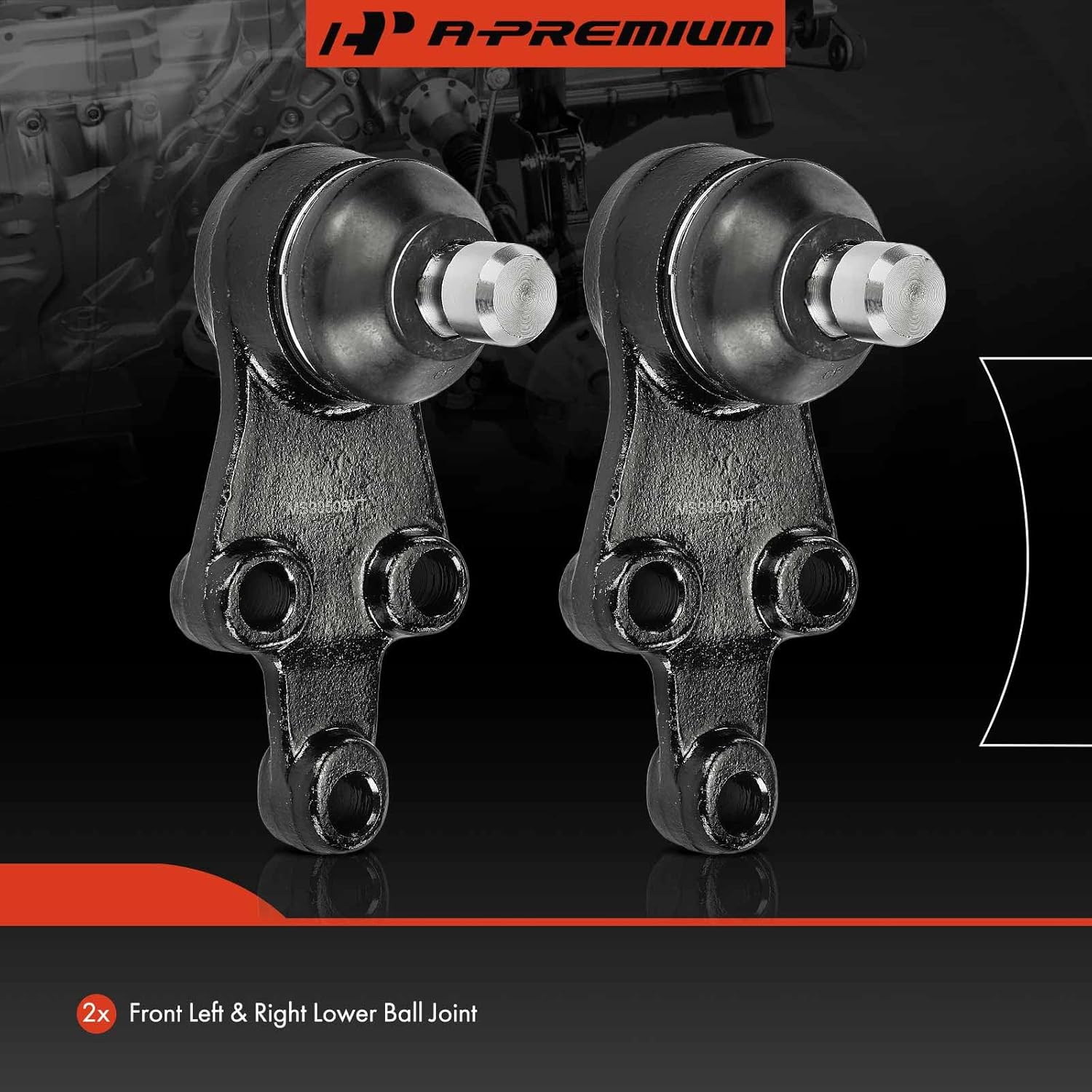 A-Premium 2 x Front Lower Ball Joint, Compatible with Kia Sedona 2006-2012/2014 & Hyundai Entourage 2007-2009