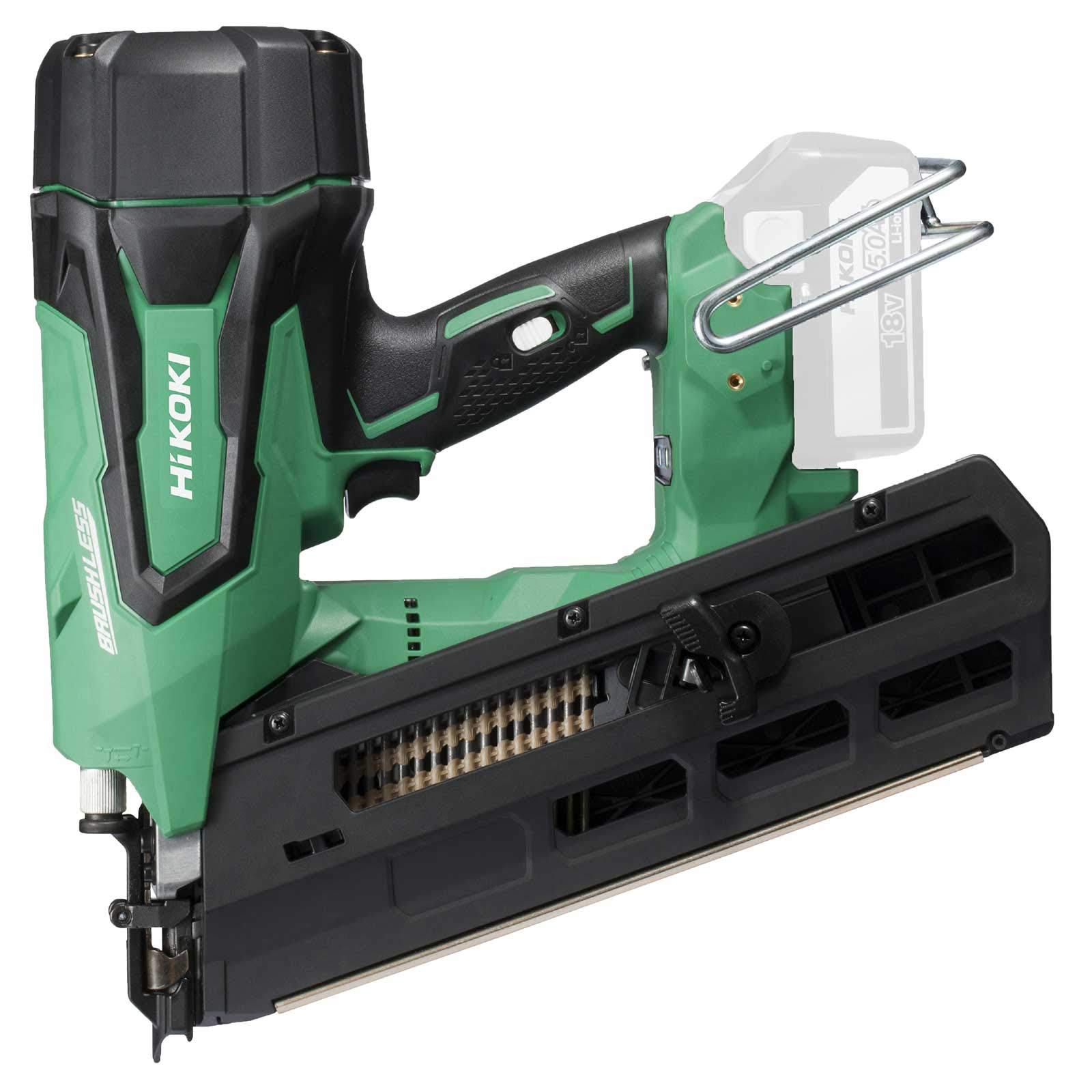 HiKoki NR1890DBRL, cloueuse sans fil 18 V, sans brosse, clous 50-90 mm