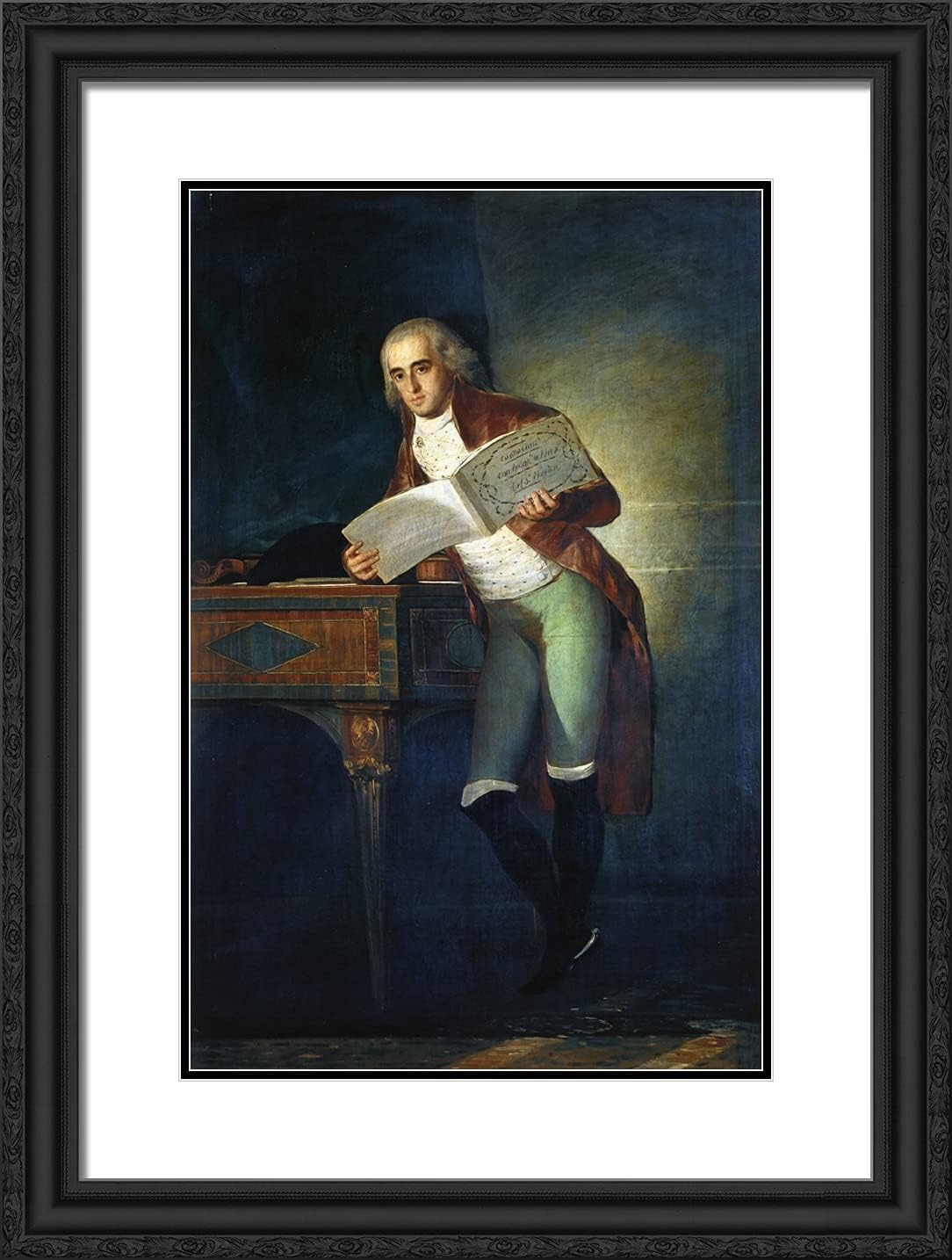 ArtDirect Goya, Francisco 19x24 Gold Ornate Framed Art Print with Double Matting Titled: Duke of Alba