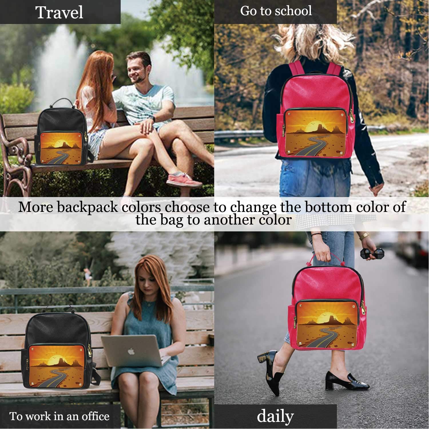 AA Desert Road,Leather Girl Bag Weekender 15IN