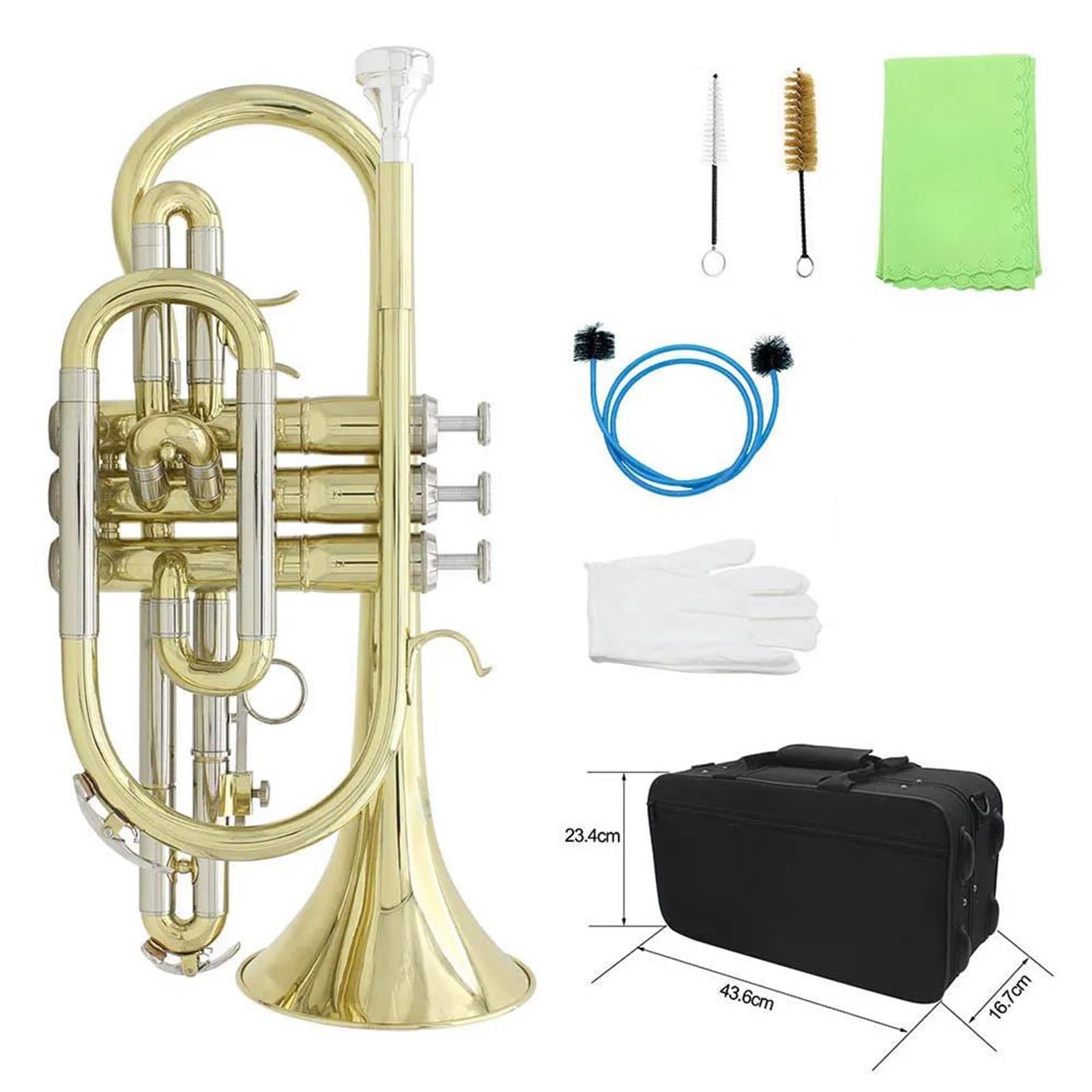 Euphonium Musikinstrumente Trompete Bb Messingkorpus Kontrabass Zweitonhorn Mit Zubehör Für Professionelles Spielen