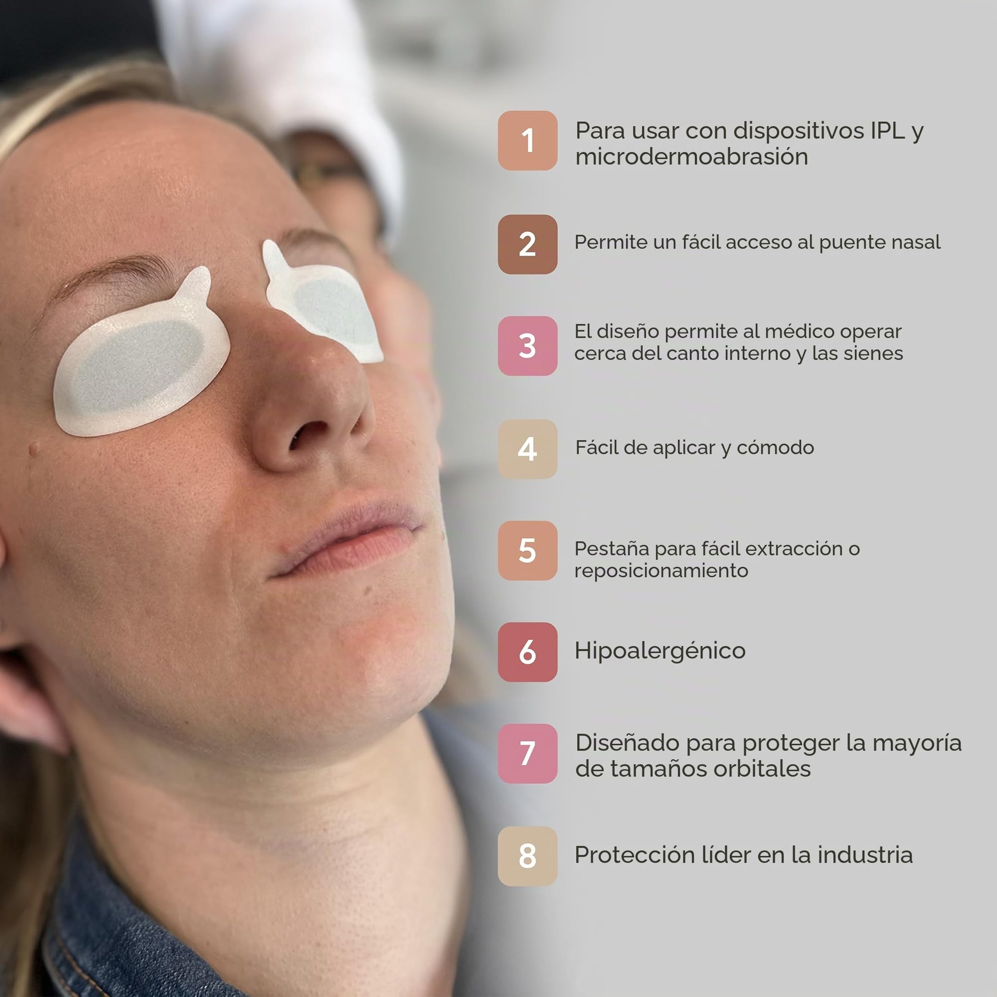 IPL-AID | Protector ocular desechable para un tratamiento seguro de IPL. Protege tus ojos con precisión y comodidad