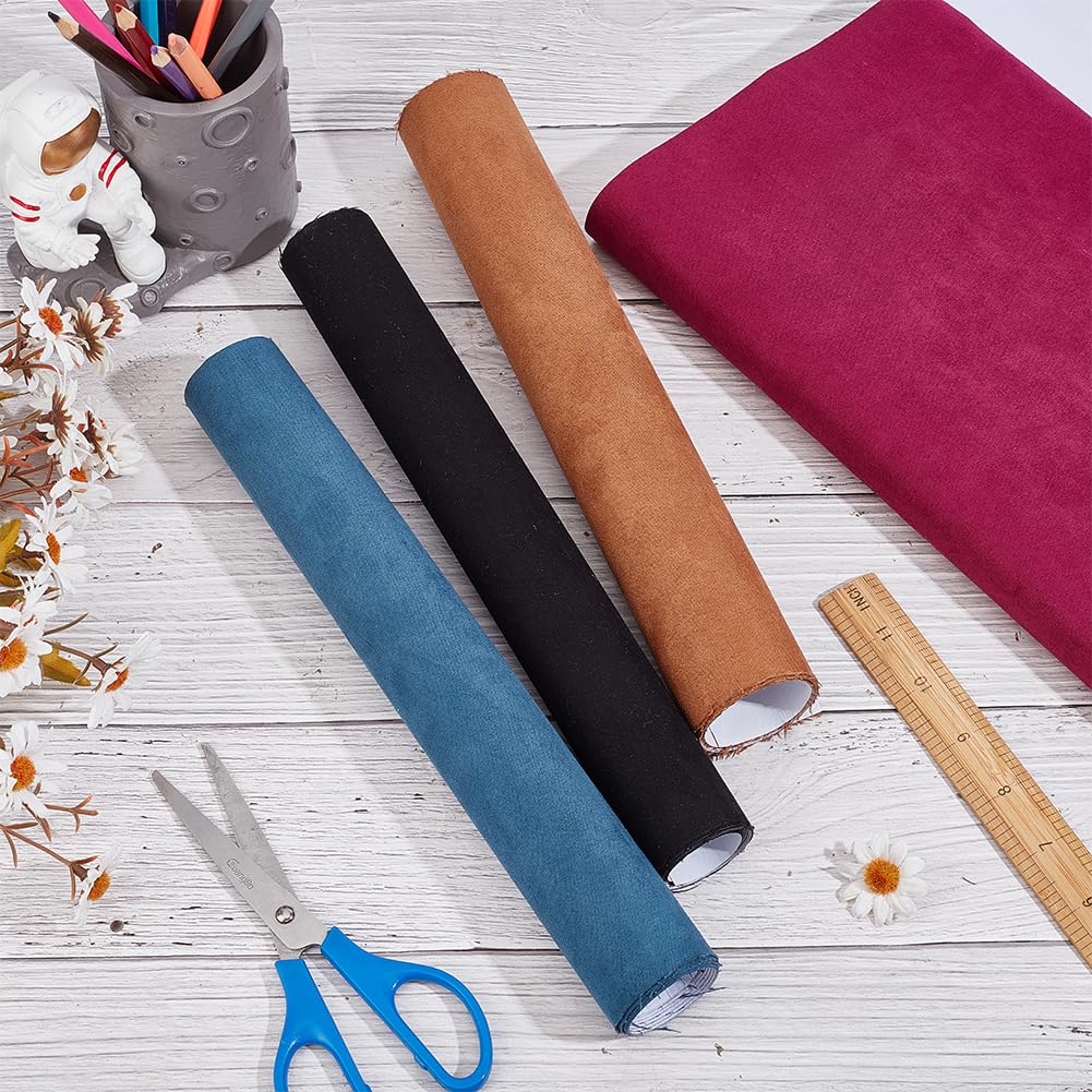 CRASPIRE 51.2 x 11.8 Inch 4 Colors Book Cloth Paper Backed Book Cover Suede Fabric Surface Bookbinding Book Cloth for Book Binding Supplies Scrapbooking Protector Album Adult DIY Crafts - Image 4