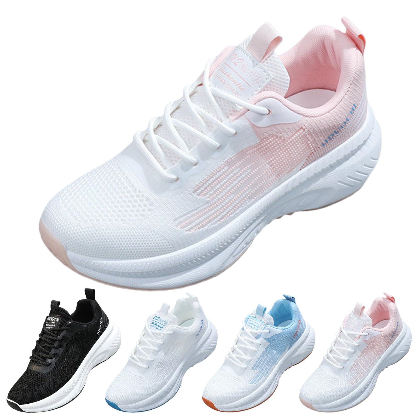 Scarpe da Palestra Donna Traspiranti Comode Sneakers Bianche Donna | Scarpe Ginnastica in Tomaia Maglia per Passeggiata Invernale Sneakers Ragazza Concezione Ergonomica Fibra Ecologica