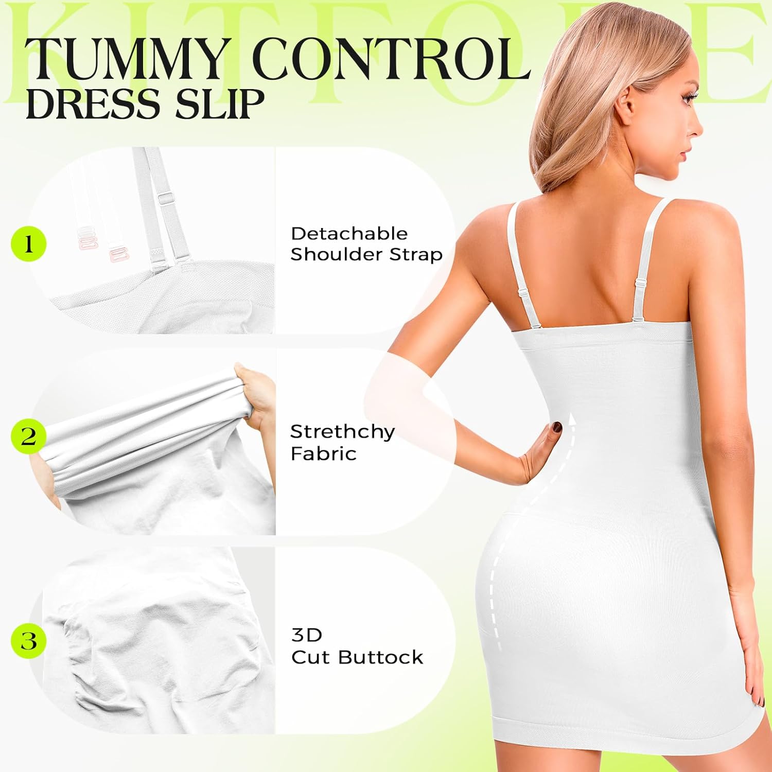 Strapless Shapewear Slip for Women Tummy Control Dress Slips Body Shaper Under Dress Seamless Full Slip - Image 4