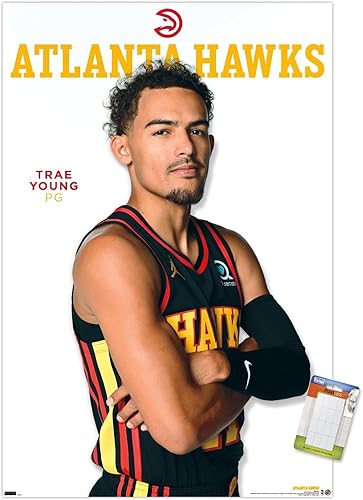 Trends International NBA Atlanta Hawks - Póster de pared de la serie 23 de Trae Young