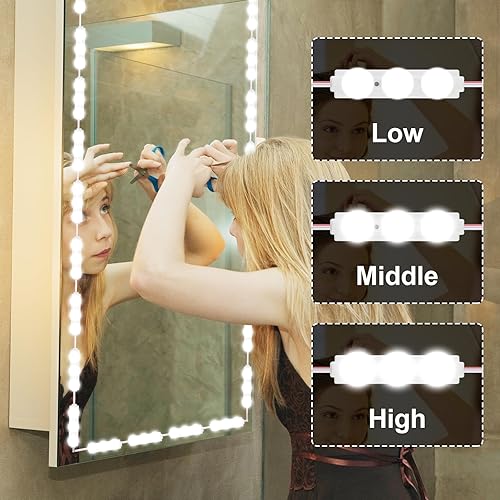 Miniatura 8 de Luces LED para espejo de tocador de maquillaje, mesa de tocador y espejo de baño, luces de maquillaje de estilo Hollywood, luces de maquillaje de 10