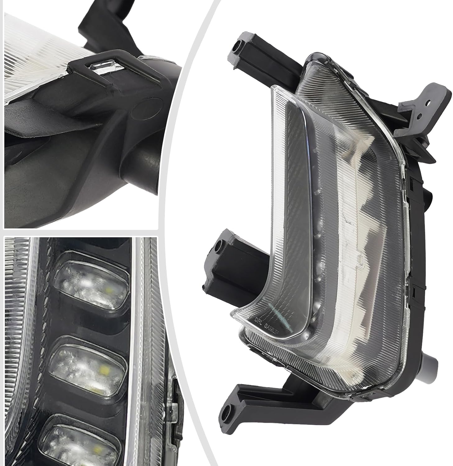 LED Fog Light Front Fog Lamps Assembly Fits for 2017-2018 Hyundai Elantra, OEM #92207F2100,92208F2100, Direct Replacment (Left Driver Side)