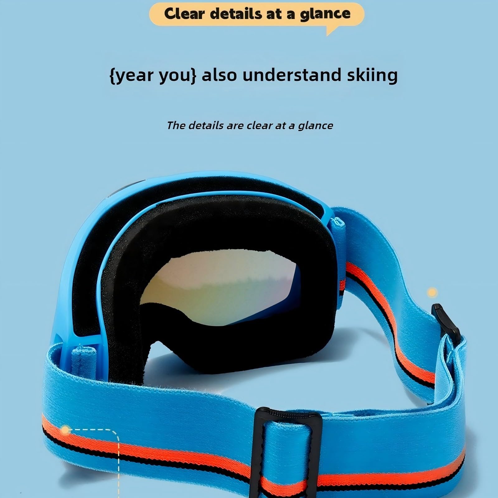 Lunettes de Ski Double Couche Anti-buée HD pour Enfants, pour l'hiver 2024, Peuvent Porter des Lunettes de Ski pour la myopie, afin Que Les Lunettes bénéficient d'une Meilleure Protection