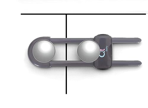 Miniatura 3 de QT BABY Cerraduras de gabinete a prueba de bebés  Pestillos de seguridad ajustables en forma de U para cajones, nevera, armario  Cerradura moderna a