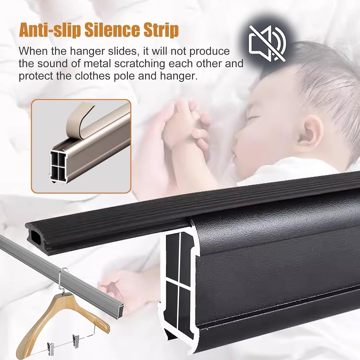 Adjustable Closet Hanging Rods for Clothing Storage Mini Wardrobe Wall Poles for Sweatshirts Jerseys & Blouses 35IN (89CM) Versatile Bars for Cabinets & Shower Curtains
