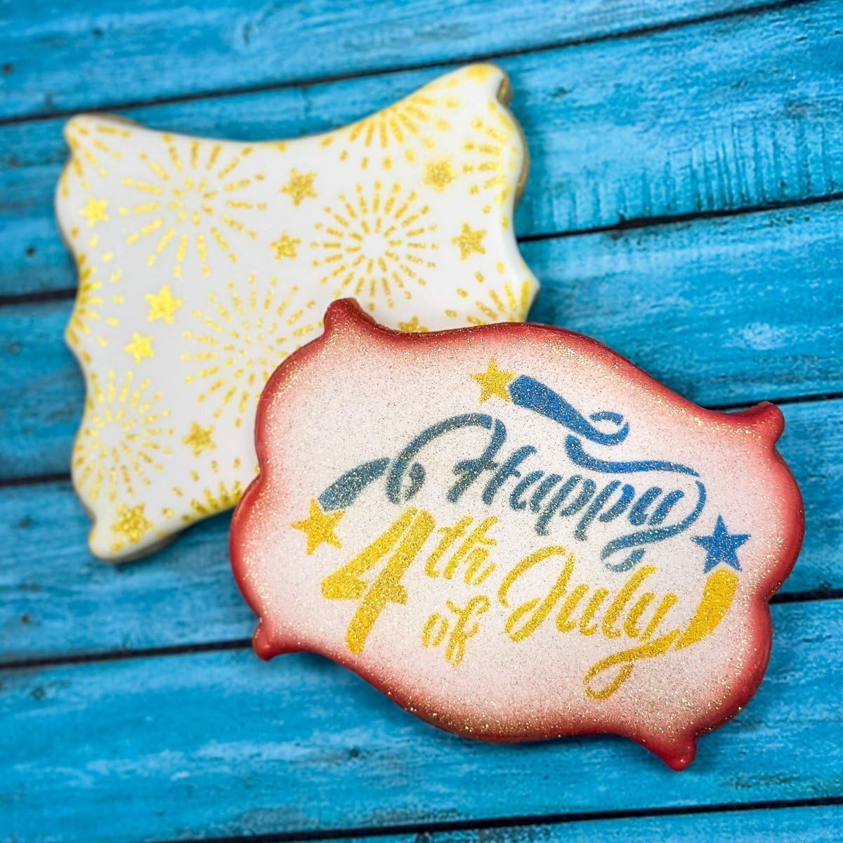 The Cookie Countess Festive Fireworks Pattern Stencil