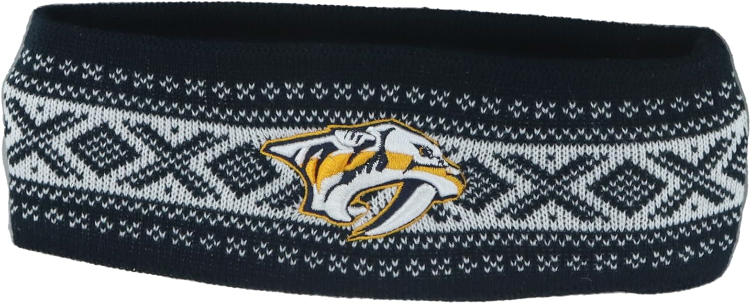 ZHATS Standard NHL Officially Licensed Knit Headband Nordic, Team Color, One Size
