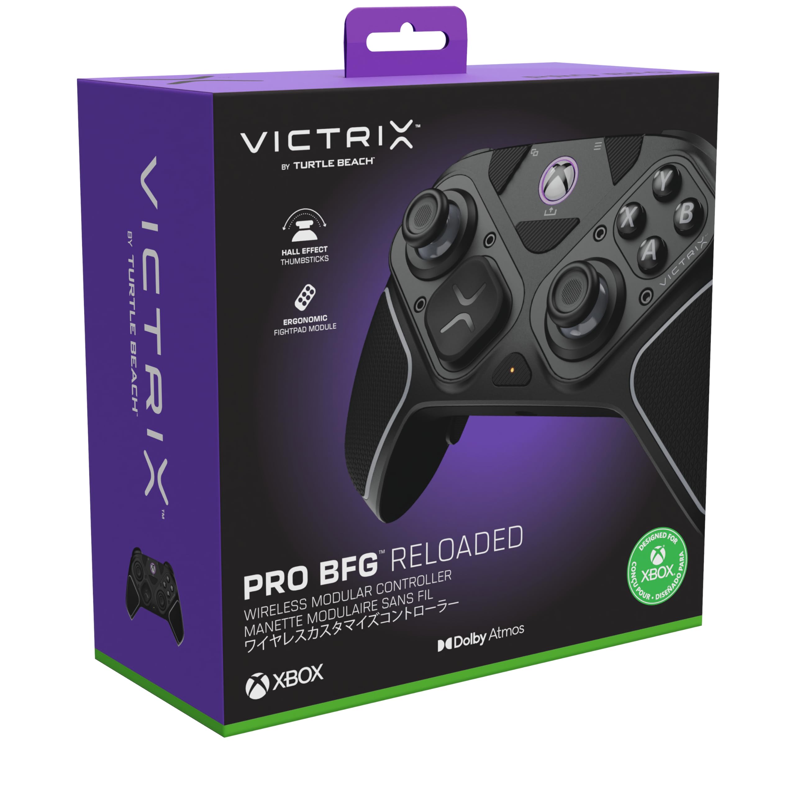Turtle Beach Victrix Pro BFG Reloaded Noir Xbox Manette de gaming modulaire sans fil w/Bluetooth, module Fightpad et effet Hall pour Xbox Series X et S, Xbox One et PC