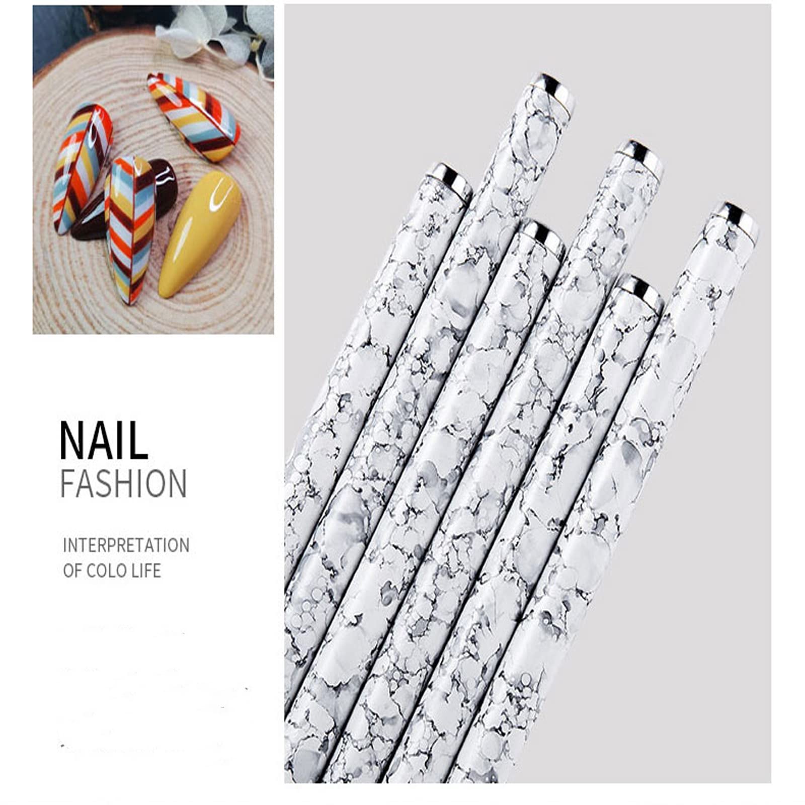 JCKD 6pcs Nail Art Brushes - Image 4
