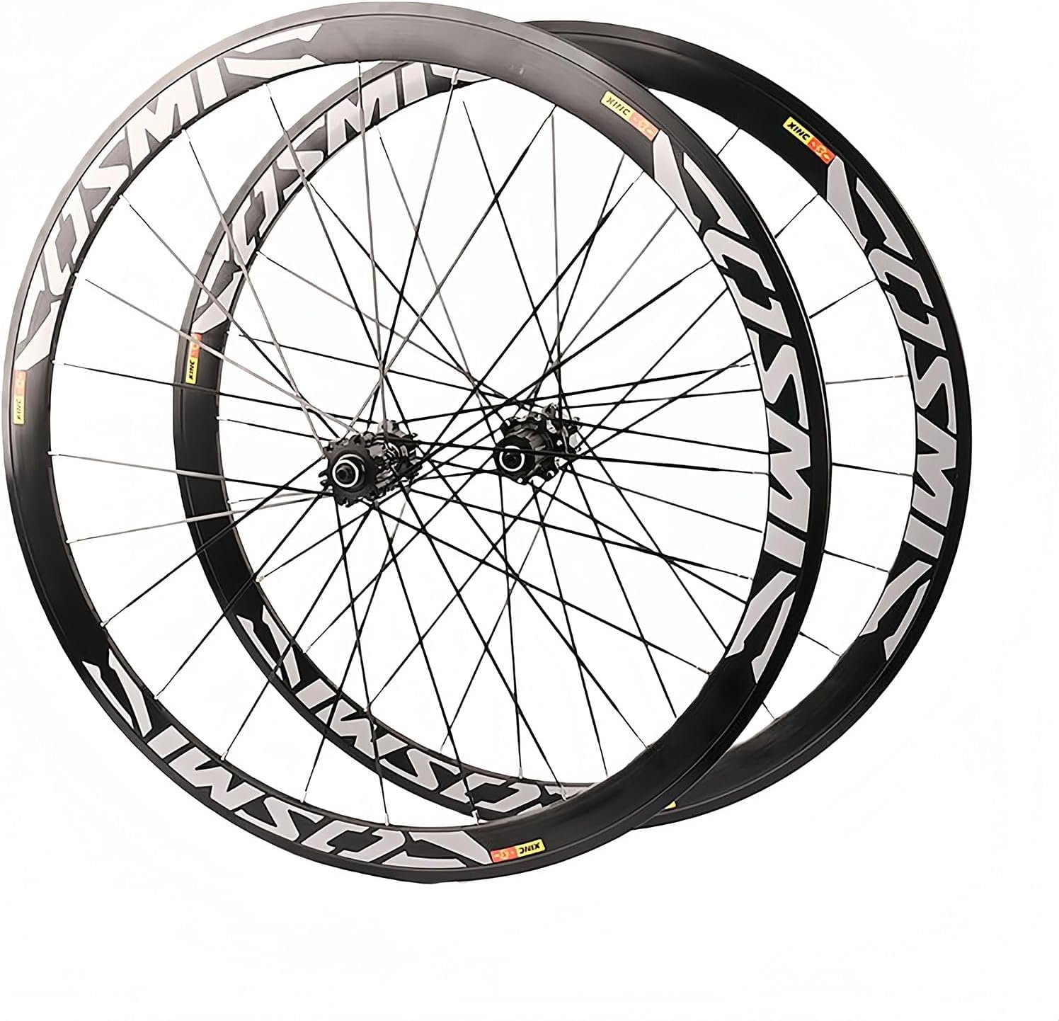 Roues vélo route freins à disque avec rayons droits aérodynamiques